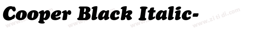 Cooper Black Italic字体转换